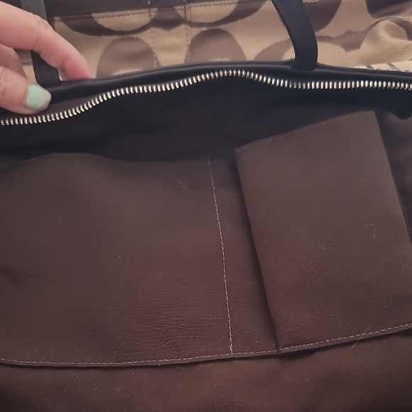 Coach Tan and Brown Signature Tote - Picture 10 of 10
